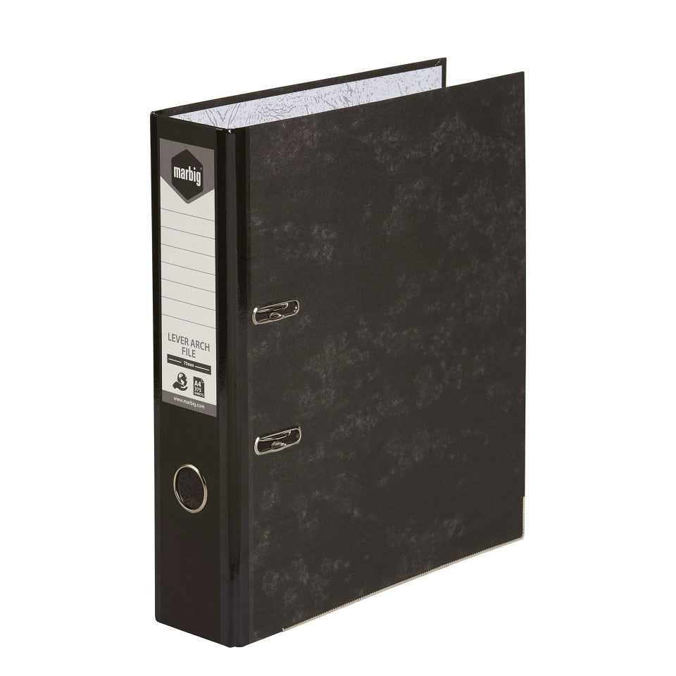 Marbig Lever Arch File A4 Mottle Black