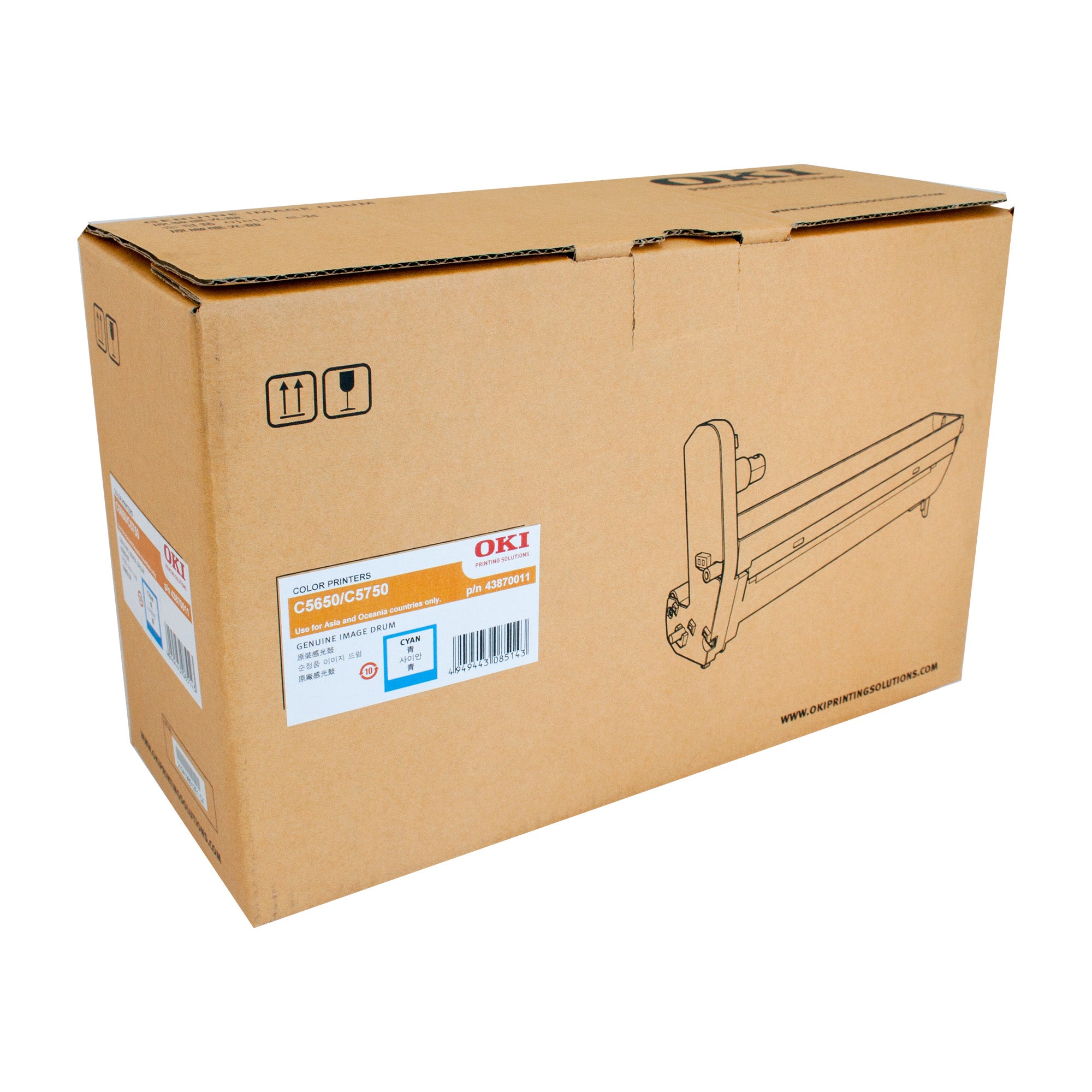 Oki C5650 Cyan Drum Unit 20,000 A4 pages Oki Code 43870011