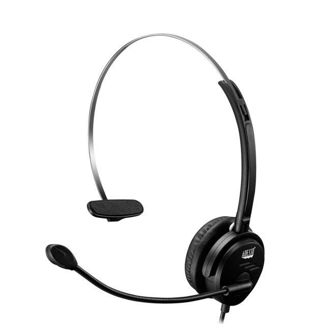 Adesso Xtream P1, Single-sided USB Wired Headset with Adjustable Noise Cancelling Microphone