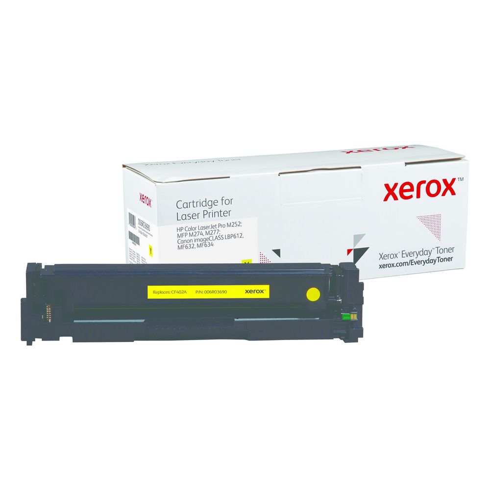 Yellow Standard Yield Everyday Toner from Xerox, replacement for HP CF402A, Canon CRG-045Y