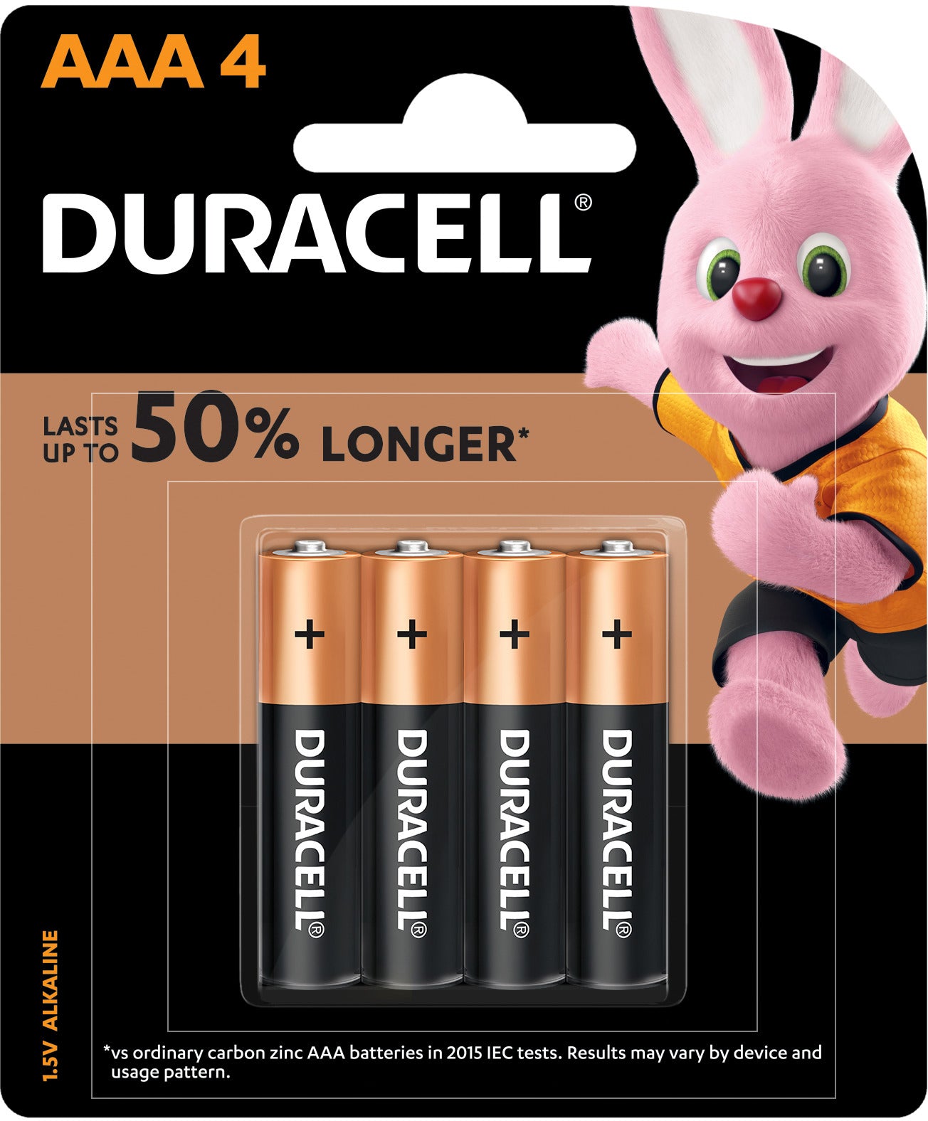 Duracell Coppertop Alkaline AAA Battery, Pack of 4