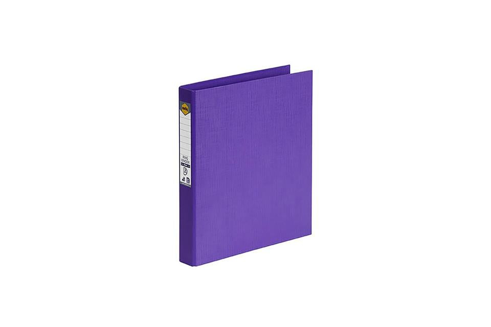 Marbig PE Linen Ring Binder A4 2D 25mm Purple
