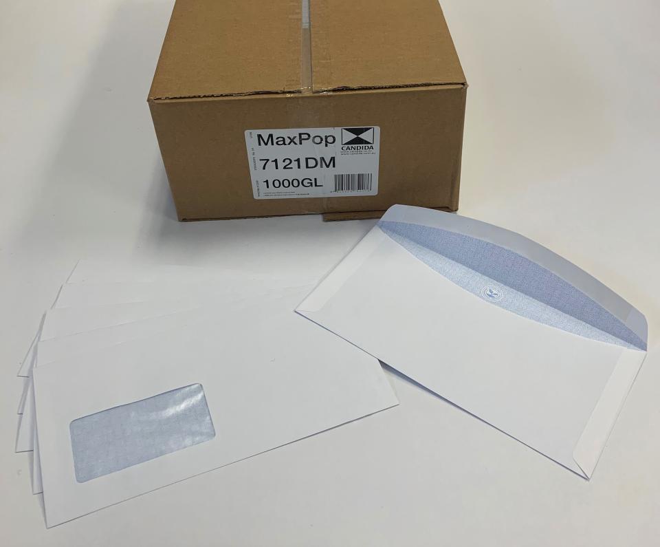 Candida MaxPOP Banker Window Envelope Tropical Seal 7121 120mm x 235mm White Box of 500
