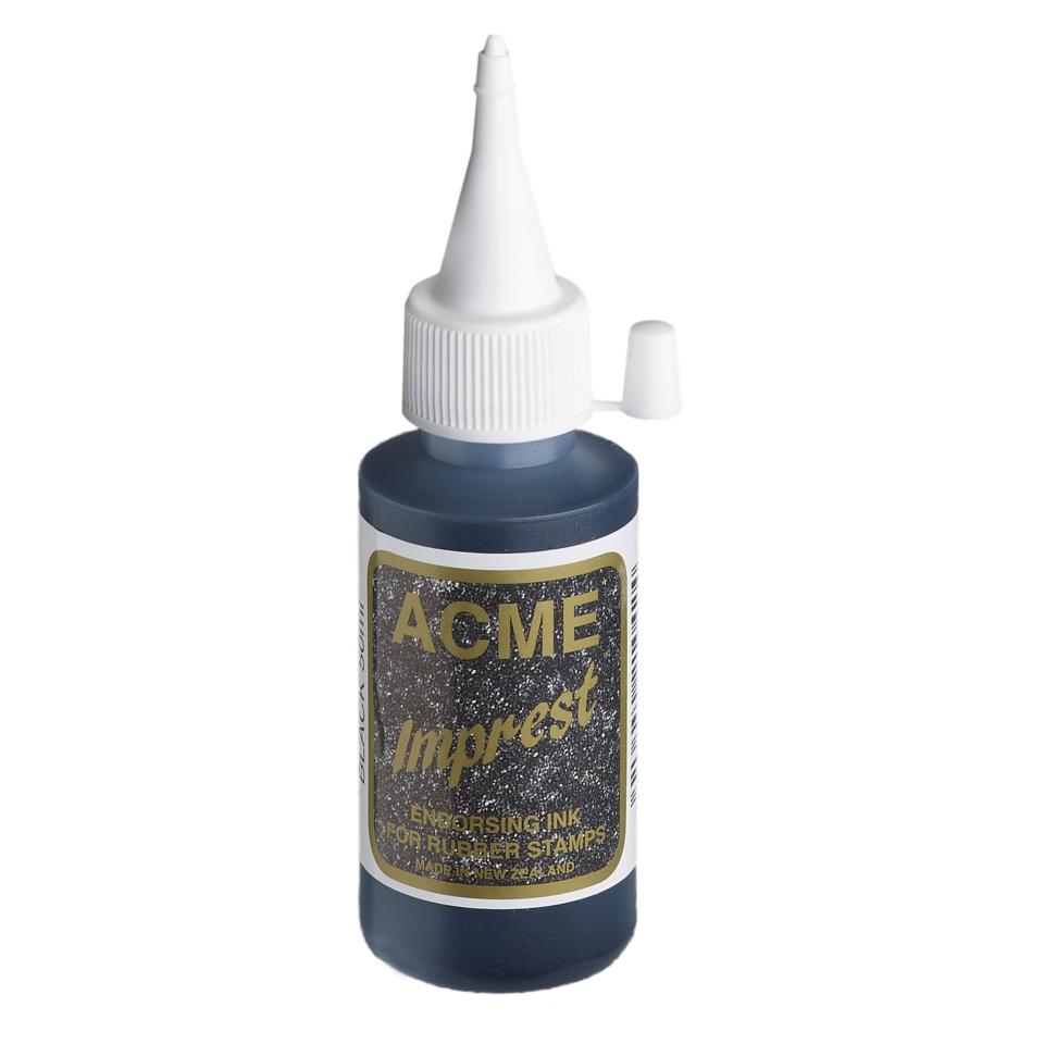Acme Imprest Endorsing Ink to Re-ink Stamp Pads 50mL 7011 Black