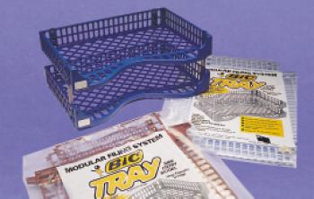 Bic Document Trays 2 Pack With Stackers Navy