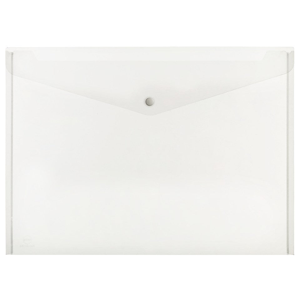 Marbig Envelope Document Holder A3 Button Clear Pack 10
