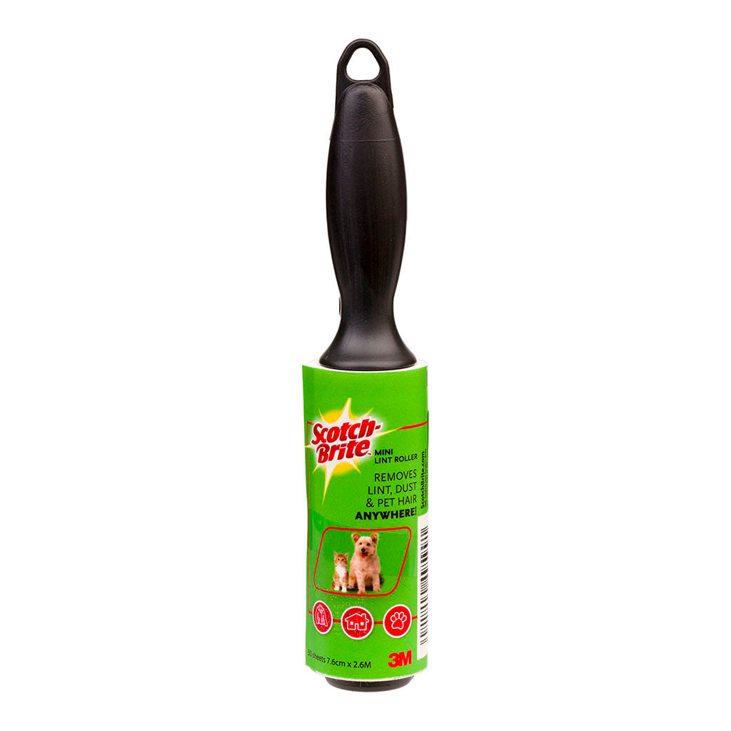 Scotch-Brite Mini Lint Roller 836MCR 30 Sheets clipstrip/12