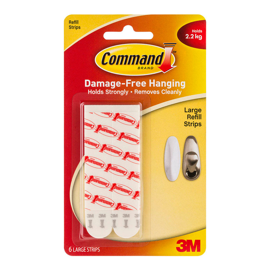 Command Strips Refill 17023P Large White Pk/6