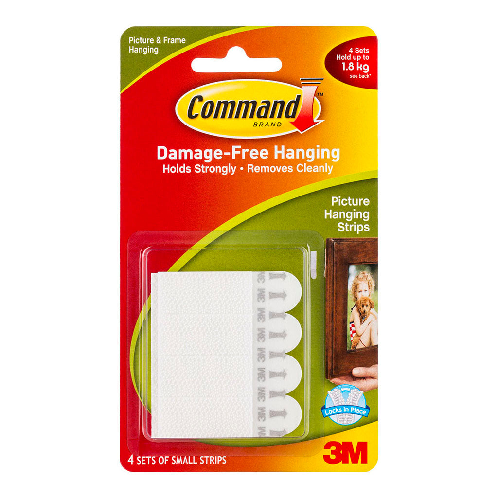 Command Strips Picture Hanging 17202 Small White Pk/4 Sets