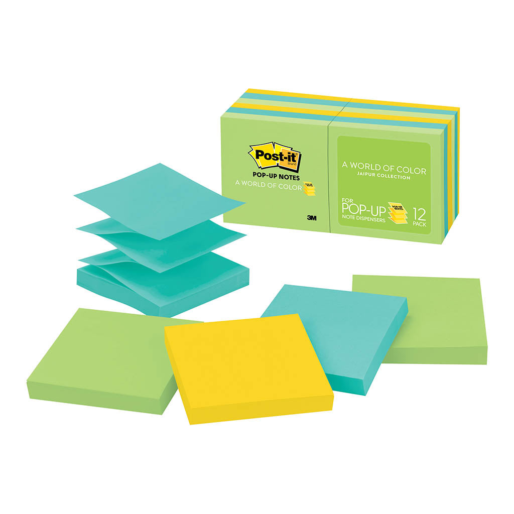 Post-it Pop Up Notes R330-AU 76x76mm Jaipur, Pack of 12