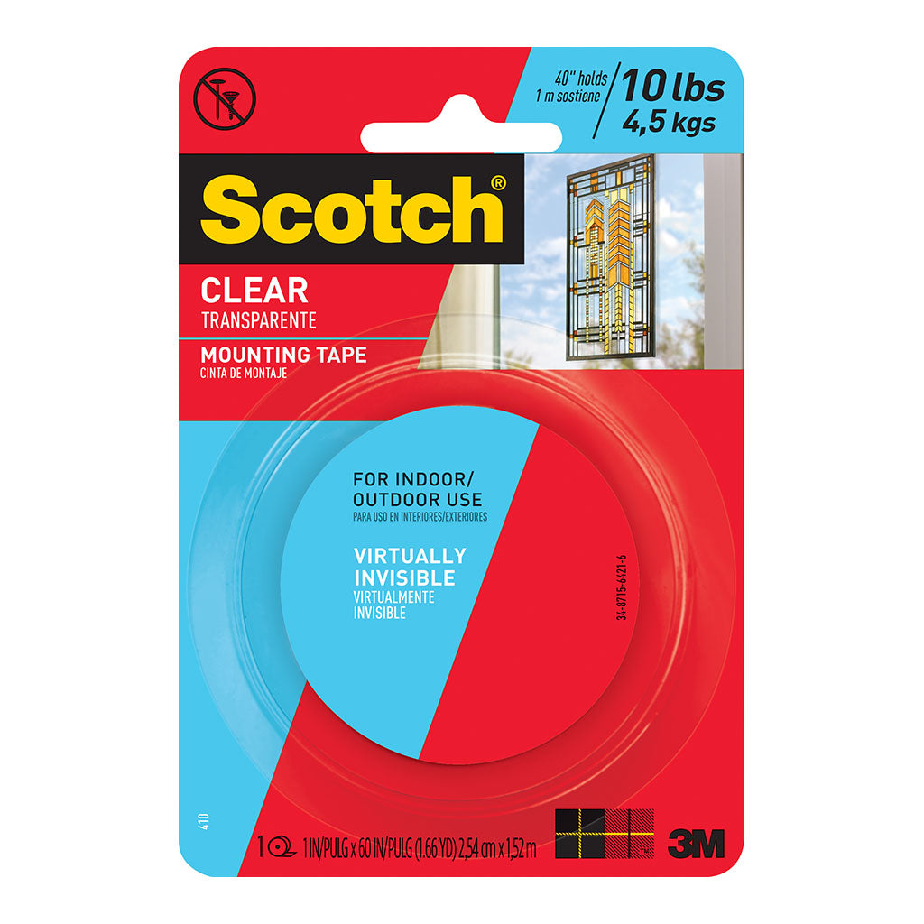 Scotch Mounting Tape 410P 25mm x 1.5m Clear