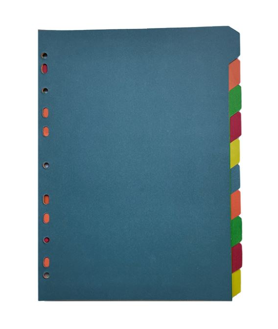 Icon Dividers Cardboard 10 Tab A4 Coloured