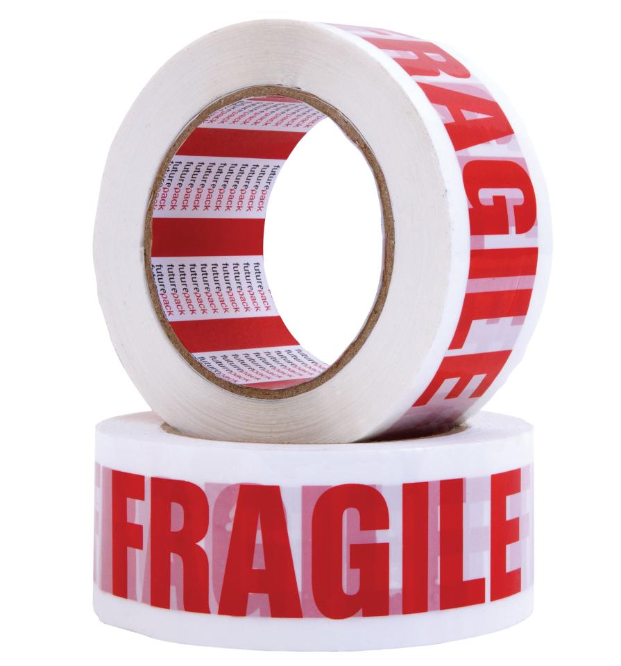 Tapespec Printed Tape Fragile Handle With Care 48mm X 100m Red/White