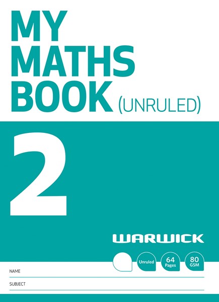 Warwick FSC Mix 70% My Maths Book 2 Unruled 64 Page