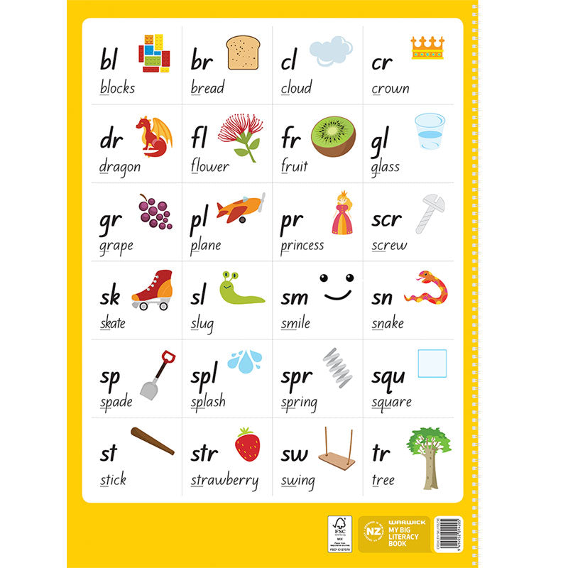 Warwick FSC Mix 70% Our Big Literacy Modelling Book 30mm Ruled 32 Page