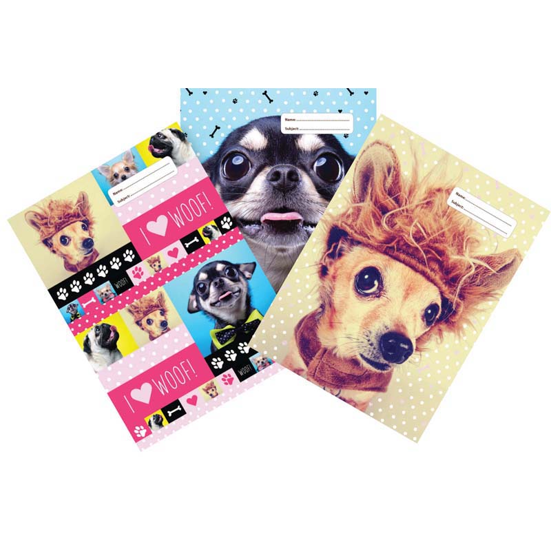 Spencil Woof Book Cover 1B5 Pack 3 Assorted