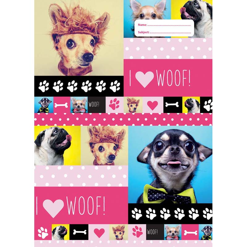 Spencil Woof Book Cover Scrapbook Pack 3 Assorted