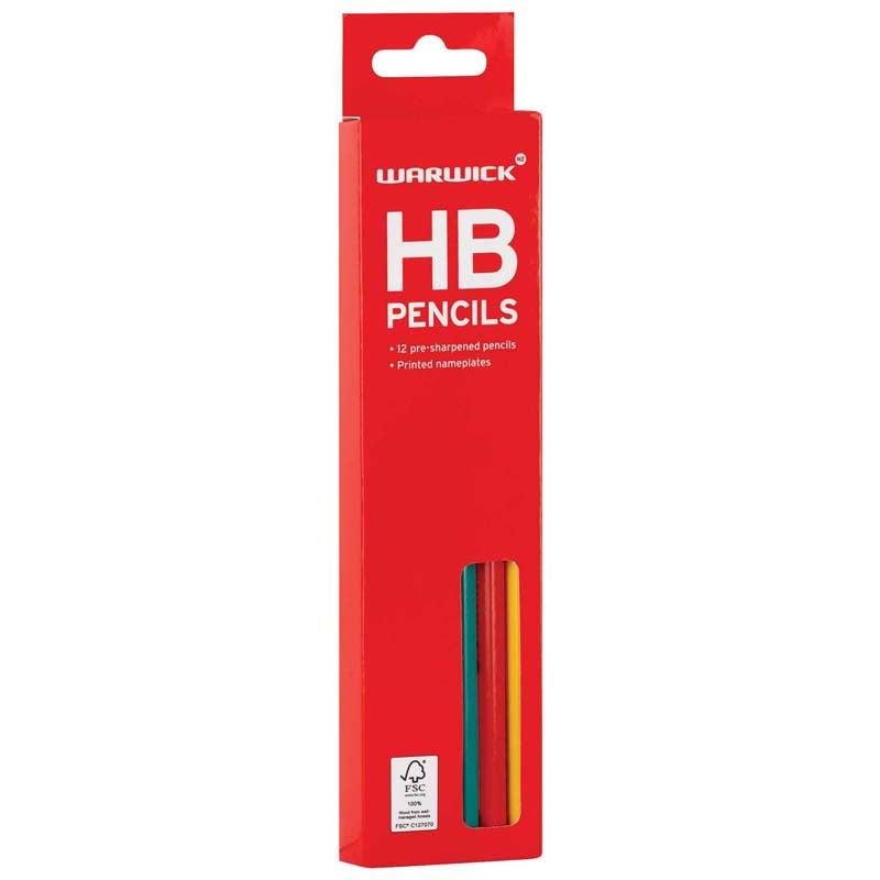 Warwick FSC 100% HB Pencil Pack 12 Hexagonal Special