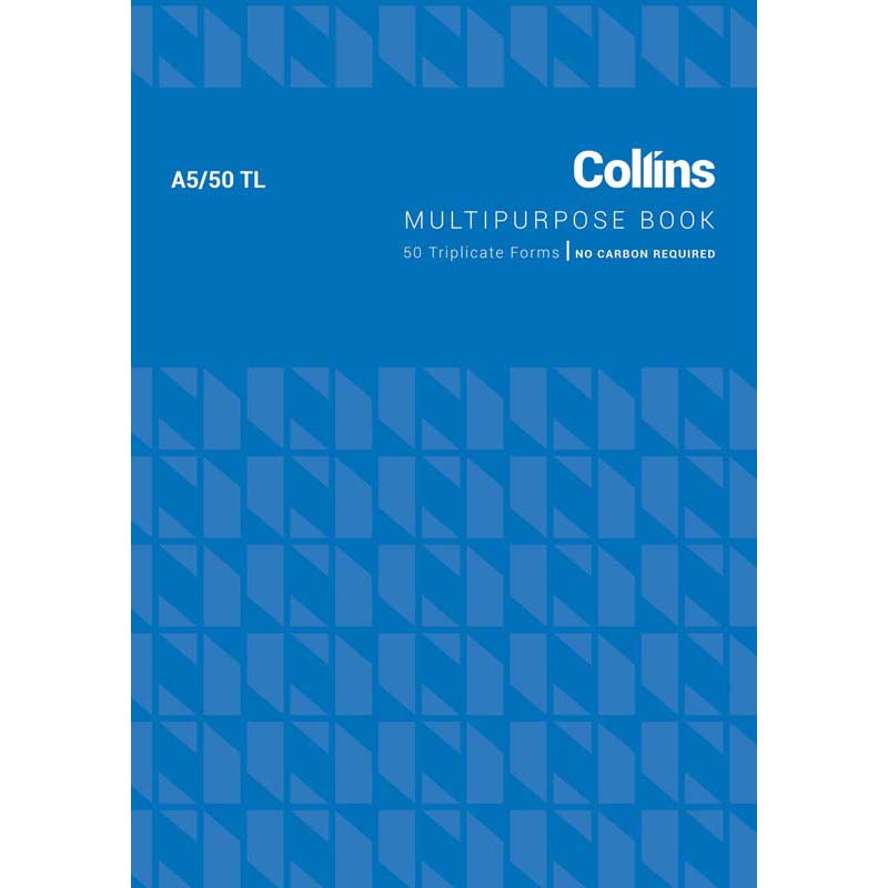 Collins Multipurpose A5/50tl Triplicate No Carbon Required