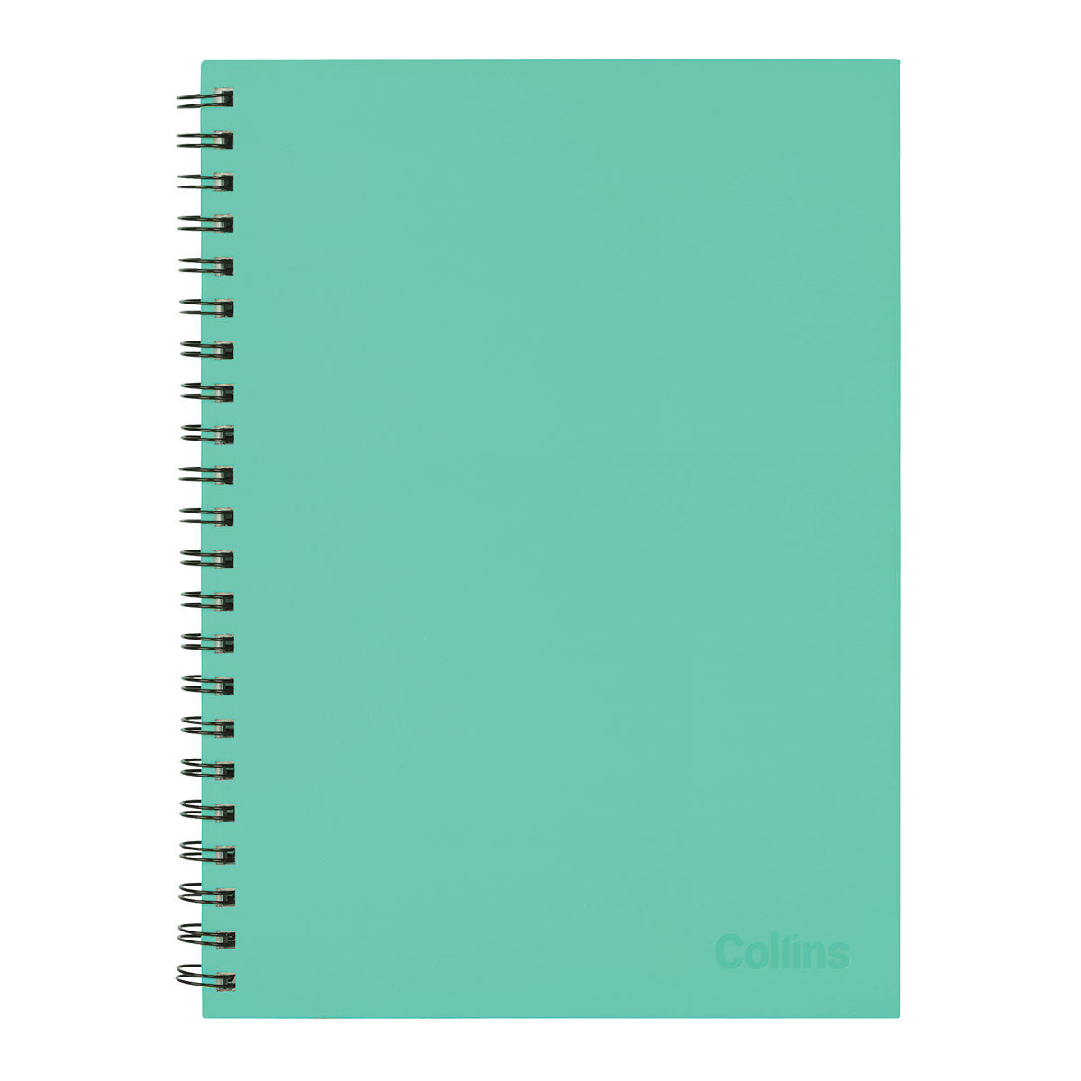 Collins Notebook Wiro A4 Mint Green 100 Leaf Side Open Ruled 7mm