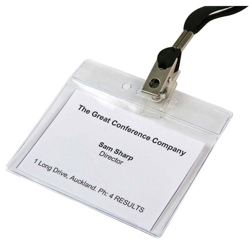 Dixon Id Pouch Only Landscape Pack 10 Soft Clear Hangsell (BULK BUY OPTION, MIN ORDER OF 35x BOXES OF 10)