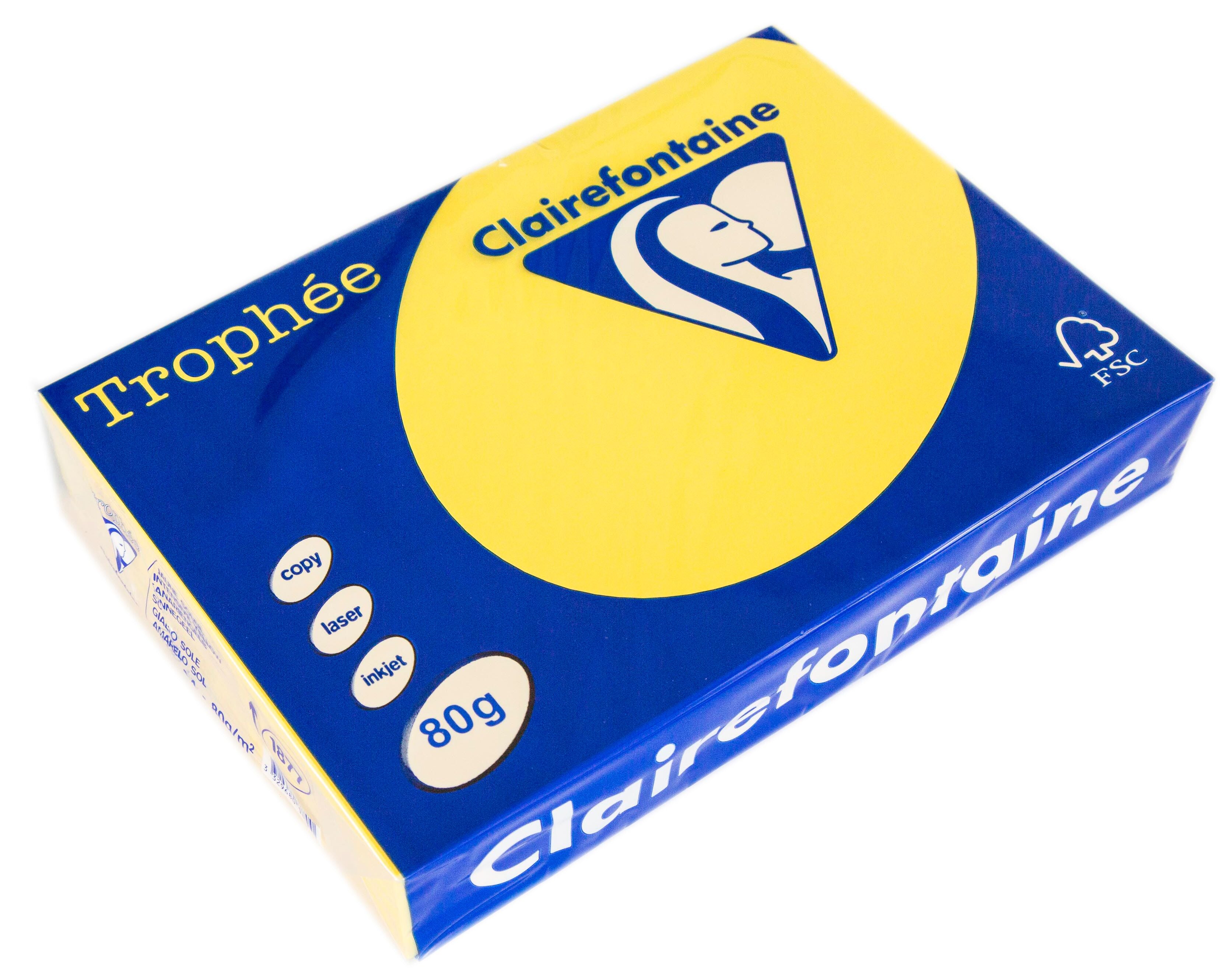 Trophee A4 80gsm 500pk Bright / Intensive Yellow 1877