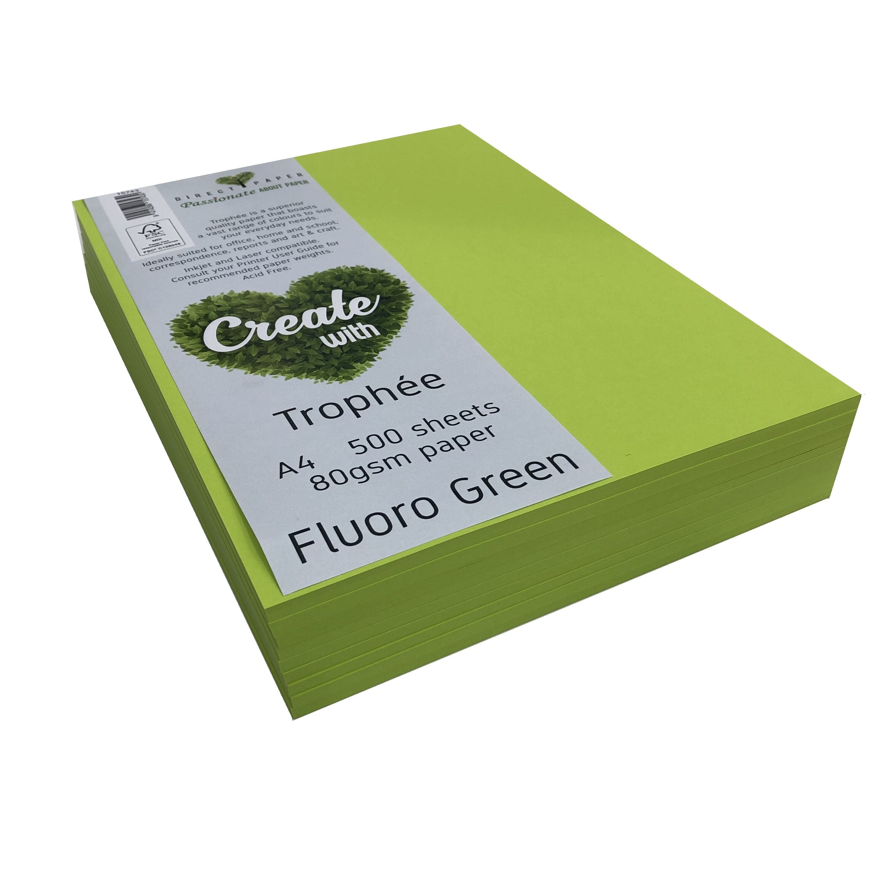 CREATE&INN A4 80G 500 FLUORO GREEN