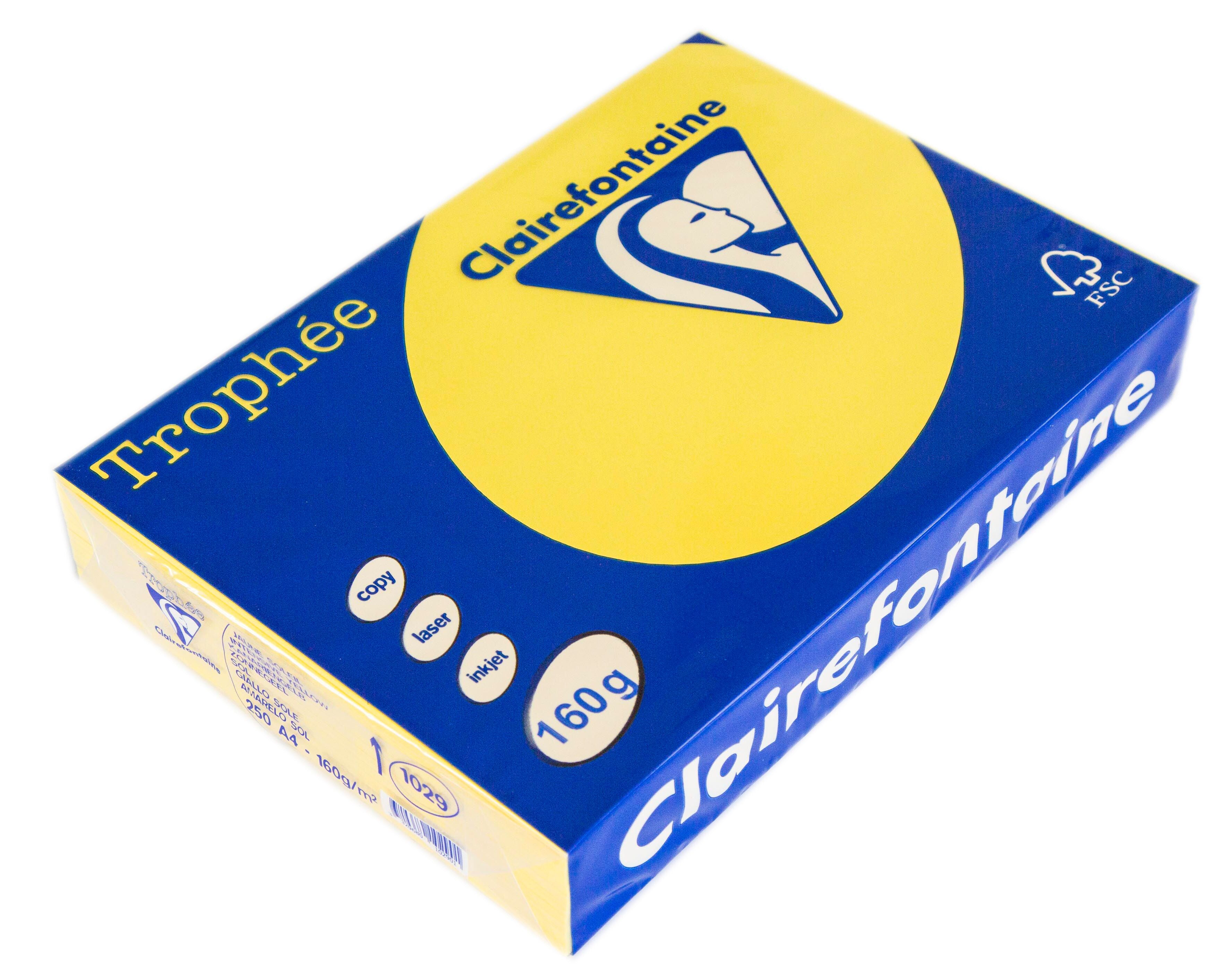 Trophee A4 160gsm 250pk Bright / Intensive Yellow