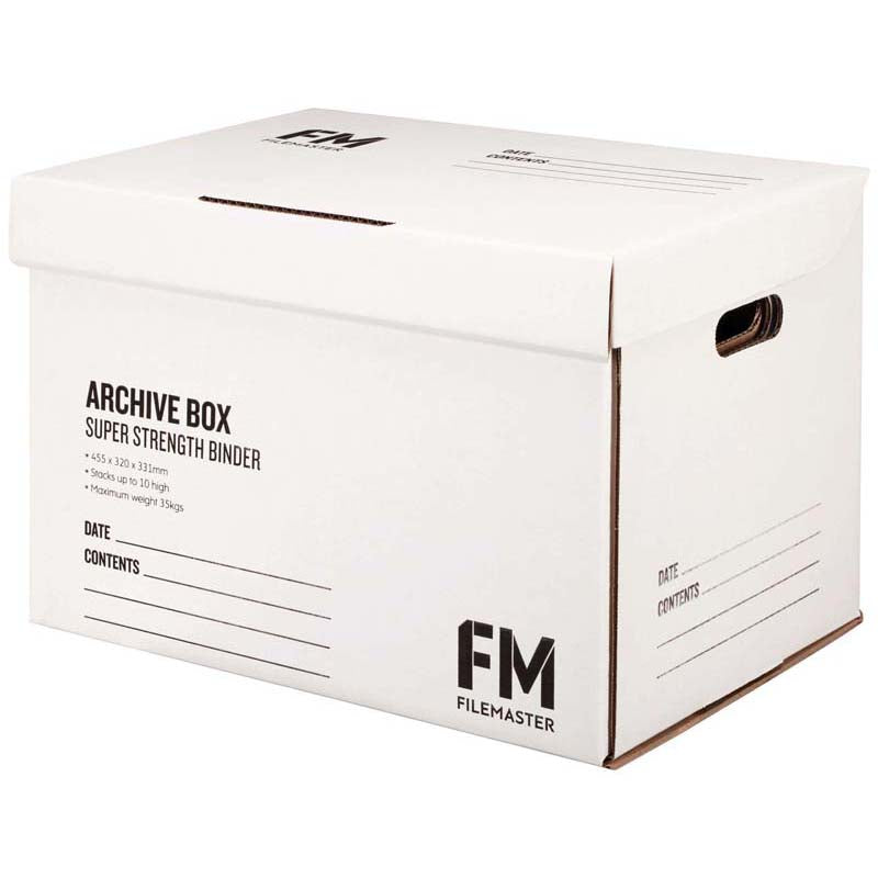 FM Box Archive White Super Strength 462x332x330mm Inside Measure