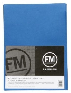 FM Folder Presentation Matte Blue 10 Double Pocket Pack 240gsm