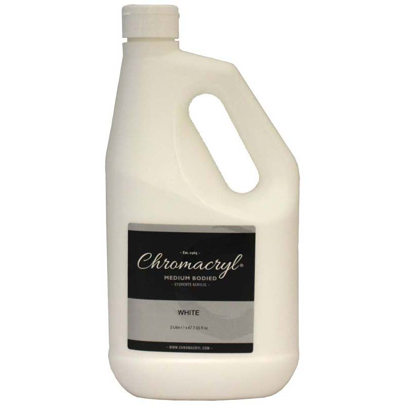 Chromacryl Paint Acrylic 2 Litre Student White