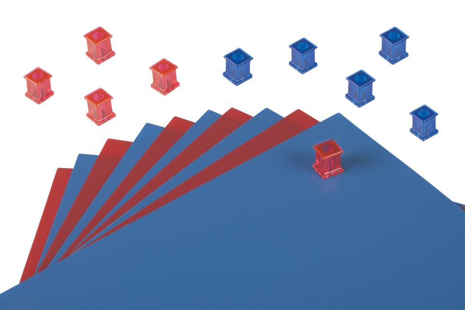 Quartet Super Strong Magnets Pink & Blue Square Pack 10