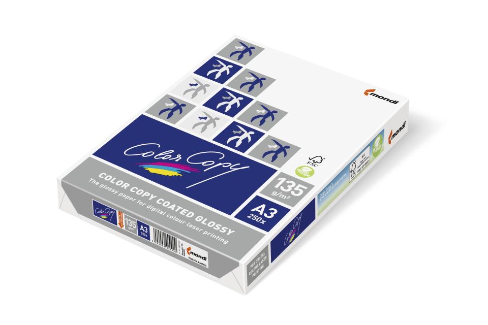 Color Copy Paper A3 135gsm Gloss White Pack of 250