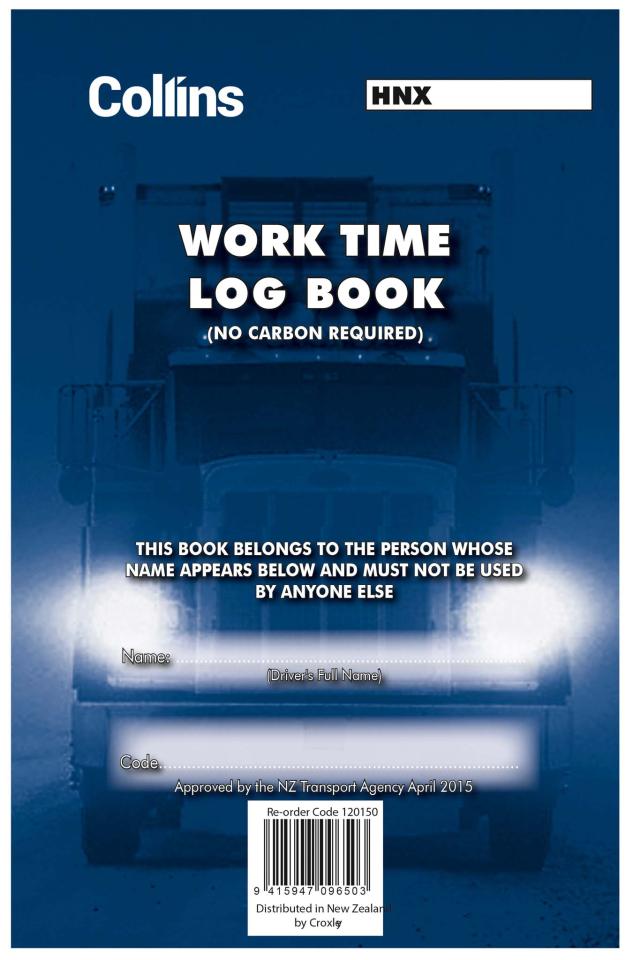 Collins Log Book Work Time A5 Triplicate