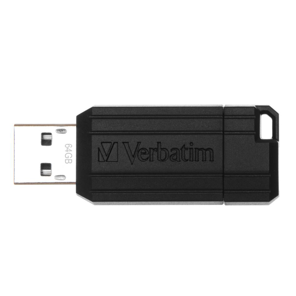 Verbatim Store 'n' Go Pinstripe 64 GB USB 2.0 Flash Drive - Black