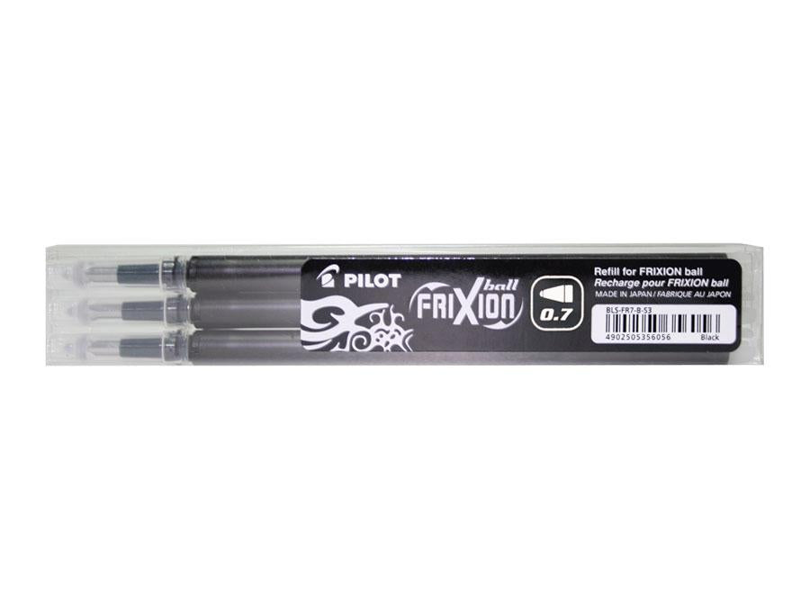 Pilot Pen Refill for Frixion Ball and Clicker 0.7mm Black Pack 3