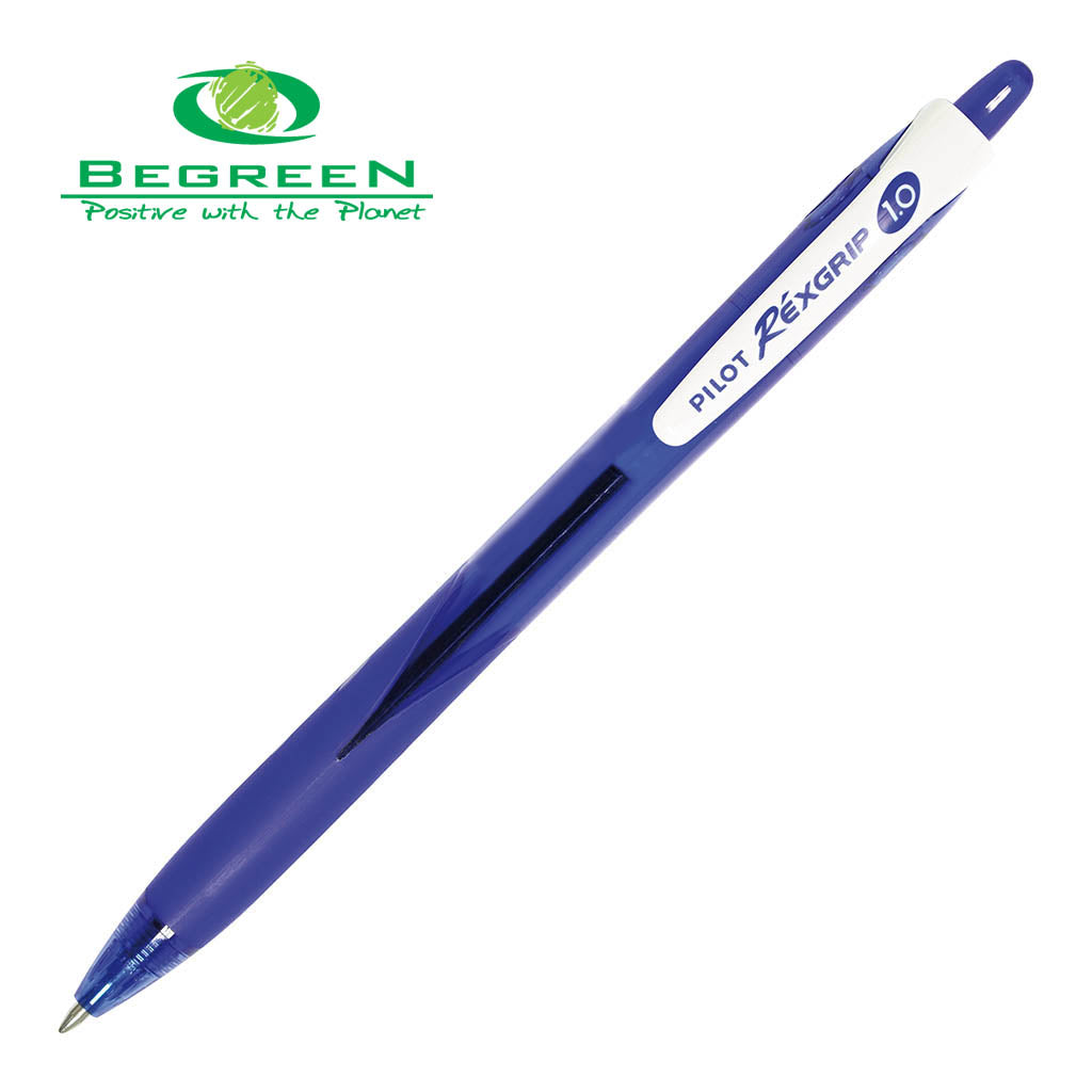 Pilot Begreen Rexgrip Med Blue (BRG-10M-LL-BG)