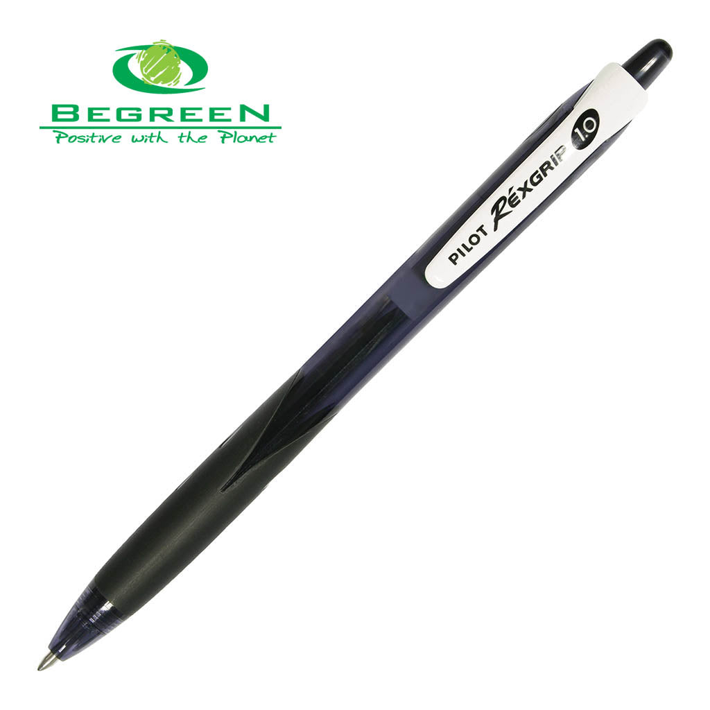 Pilot Begreen Rexgrip Med Black (BRG-10M-BB-BG)