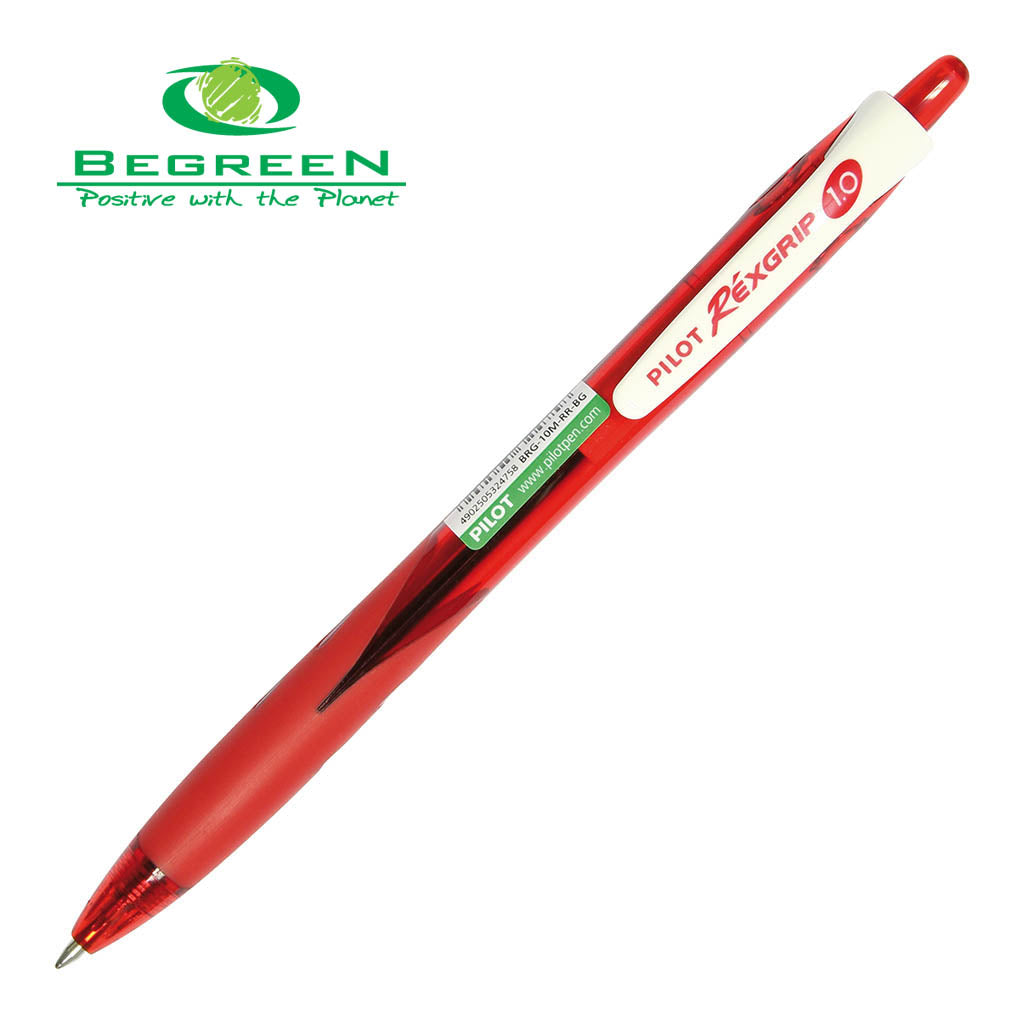 Pilot Begreen Rexgrip Med Red (BRG-10M-RR-BG)