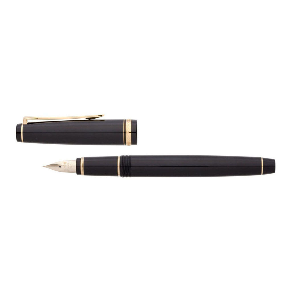 Pilot Falcon Resin Gold Black Fountain Pen Medium(FE-18SRG-SM-B)