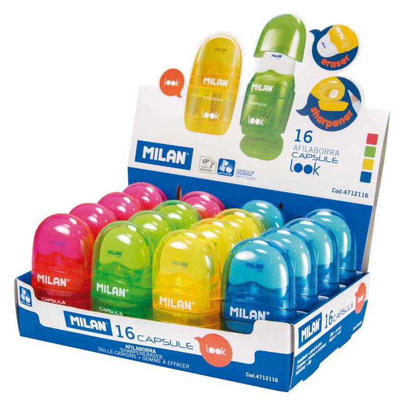 Milan Look Range Capsule Eraser & Sharpener each