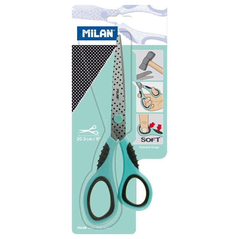 Milan Office Scissors Dots 205mm 8 Inch