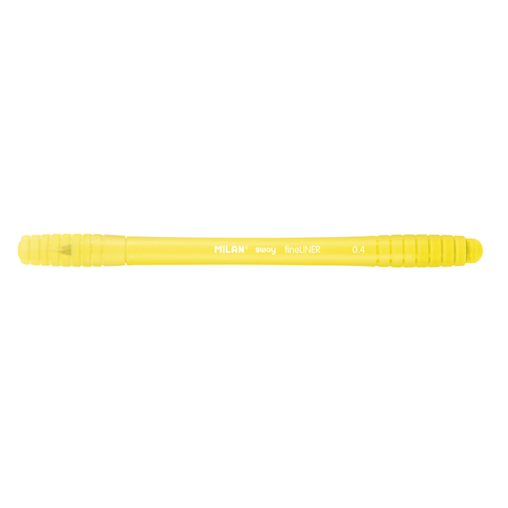 Milan Sway Fine Liner Fibre Tip Marker 0.4mm Tip Yellow