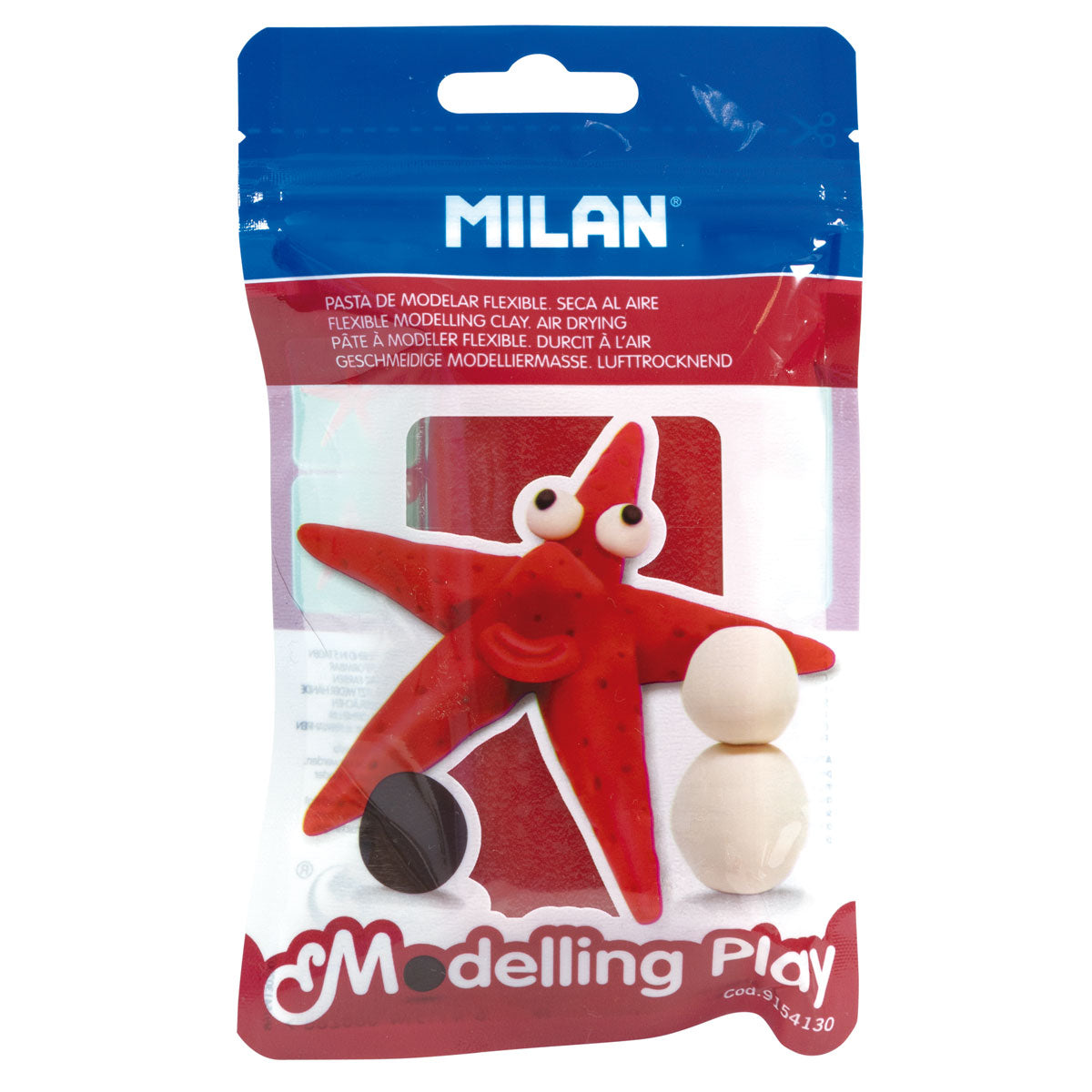 Milan Air Dry Modelling Play Clay 100gm Red