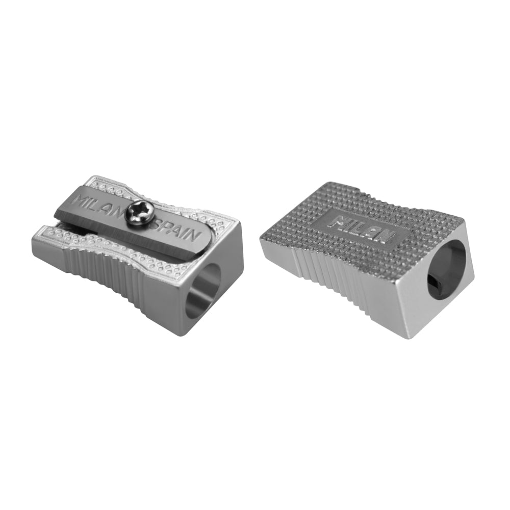 Milan Pencil Sharpener Metal Aluminum One Hole