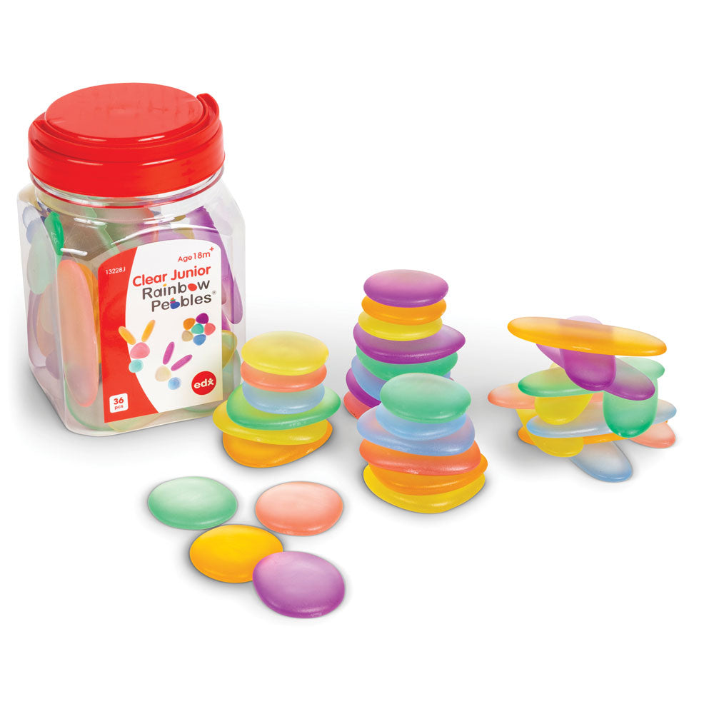 EDX Rainbow Pebbles Junior Clear 36 Pcs