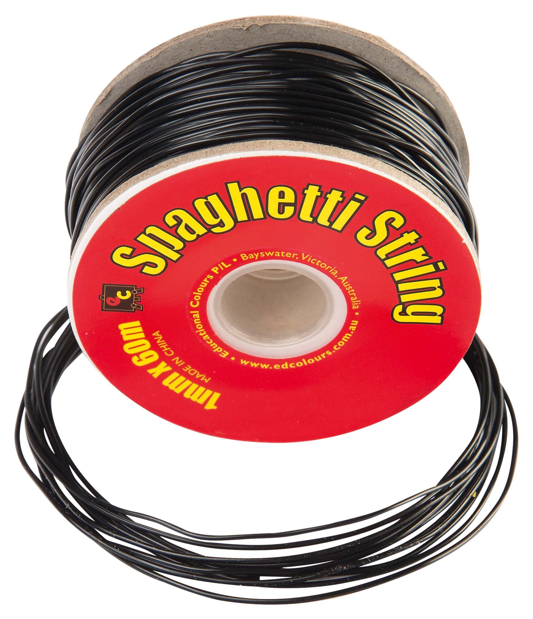 EC String PVC Spaghetti 60m Black