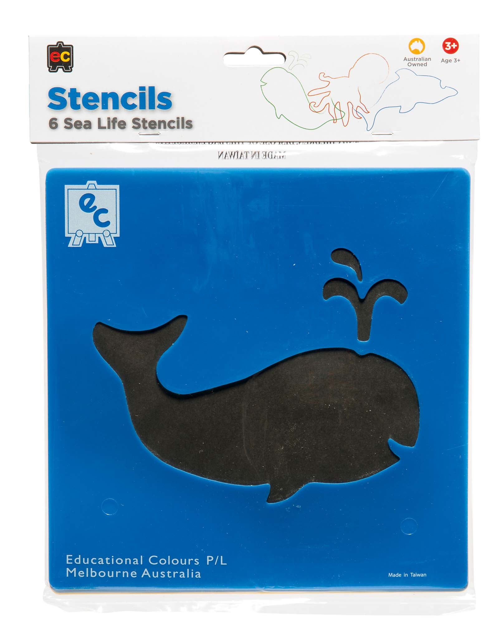 EC Stencil Set Sea Life Set of 6