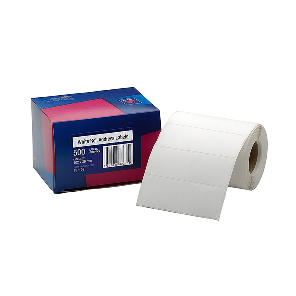 Avery Label Dispenser DMR10236RAL White 102x36mm 500 Pack