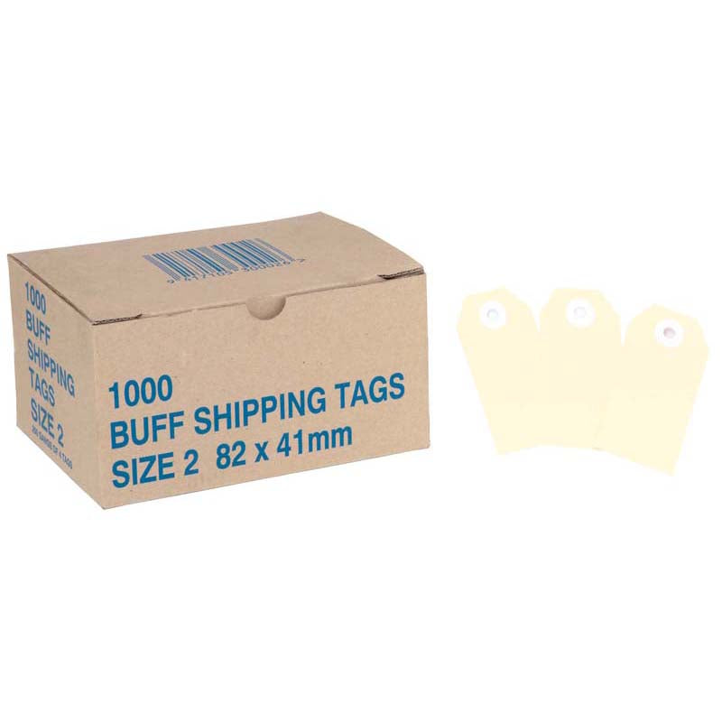Globe Manilla Tags No.2 82x 41mm Box 1000